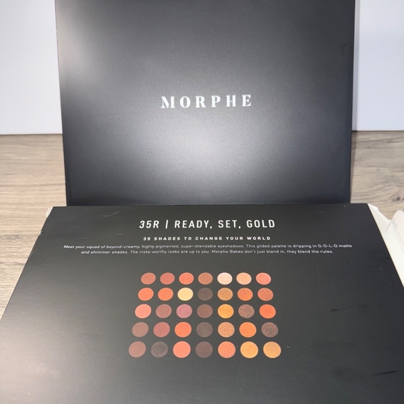 Morphe 35R Ready Set Gold Eyeshadow 35 Shades Palette Matte Shimmer Neutral NIB - Picture 9 of 16